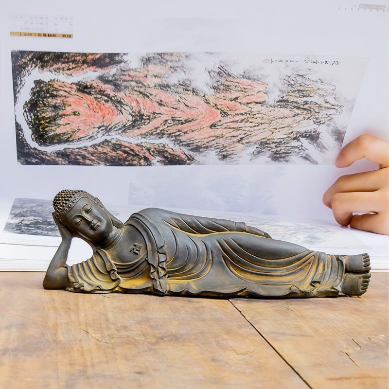 Estatua de Buda Shakyamuni de Hierro Rústico Rustic Iron Shakyamuni Buddha Statue