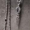 Colar Tibetano Vajra Dorje de Prata 925 para Iluminação Tibetan 925 Sterling Silver Dorje Vajra Enlightenment Necklace