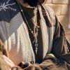 قلادة بتصميم دورجة فاجرا وأوم مانى بادمي هوم من الفضة الإسترلينية عيار 925 التبتية Tibetan 925 Sterling Silver Dorje Vajra Om Mani Padme Hum Necklace Pendant