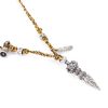 قلادة بتصميم دورجة فاجرا وأوم مانى بادمي هوم من الفضة الإسترلينية عيار 925 التبتية Tibetan 925 Sterling Silver Dorje Vajra Om Mani Padme Hum Necklace Pendant