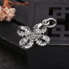 Collar Tibetano de Plata Esterlina 925 con Doble Dorje Vajra para la Fuerza Tibetan 925 Sterling Silver Double Dorje Vajra Strength Necklace