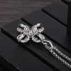 Collar Tibetano de Plata Esterlina 925 con Doble Dorje Vajra para la Fuerza Tibetan 925 Sterling Silver Double Dorje Vajra Strength Necklace