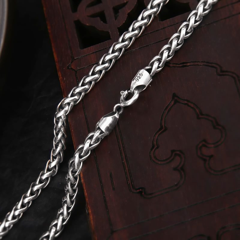 Collar Tibetano de Plata Esterlina 925 con Doble Dorje Vajra para la Fuerza Tibetan 925 Sterling Silver Double Dorje Vajra Strength Necklace