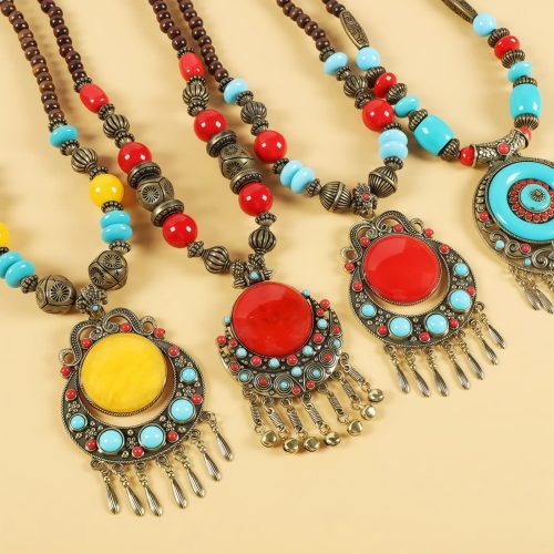 Accesorio Decorativo de Cabello con Cuentas de Aleación Tibetana Accesorio Decorativo de Cabello con Cuentas de Aleación Tibetana