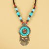 إكسسوار شعر بزخارف خرز التبت Tibetan Alloy Beads Decorative Tassel Hair Accessory