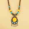 إكسسوار شعر بزخارف خرز التبت Tibetan Alloy Beads Decorative Tassel Hair Accessory
