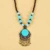 إكسسوار شعر بزخارف خرز التبت Tibetan Alloy Beads Decorative Tassel Hair Accessory