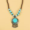 إكسسوار شعر بزخارف خرز التبت Tibetan Alloy Beads Decorative Tassel Hair Accessory
