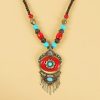 إكسسوار شعر بزخارف خرز التبت Tibetan Alloy Beads Decorative Tassel Hair Accessory