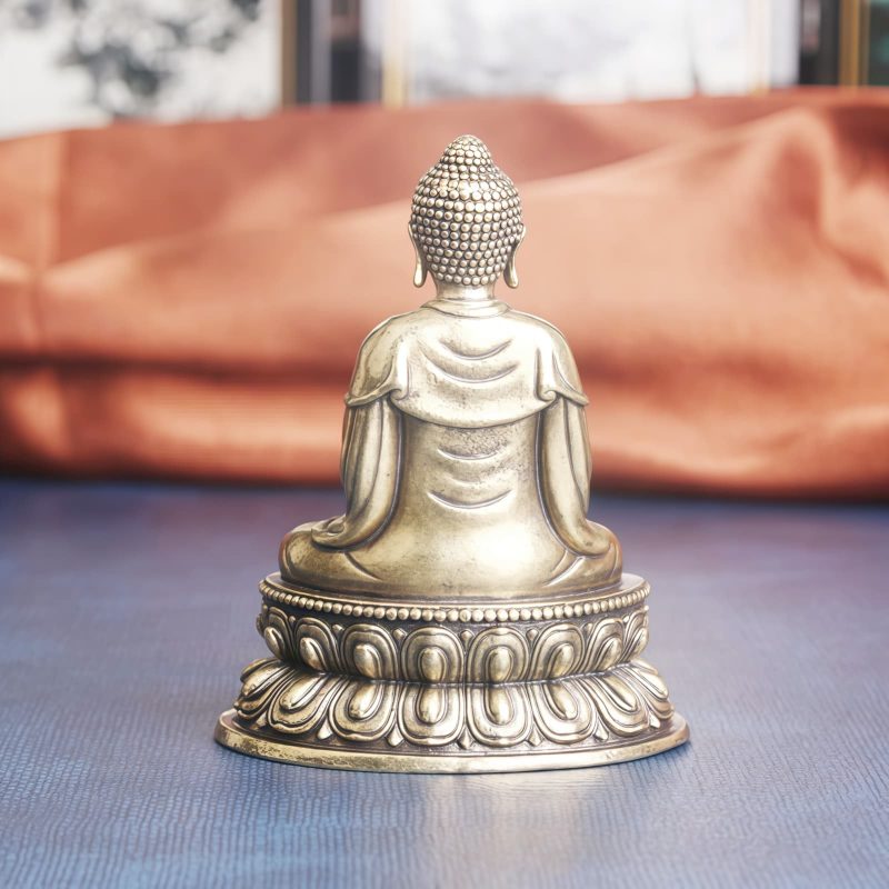 Estatua de Buda Tathagata de Cobre Tibetano Tibetan Copper Tathagata Buddha Statue