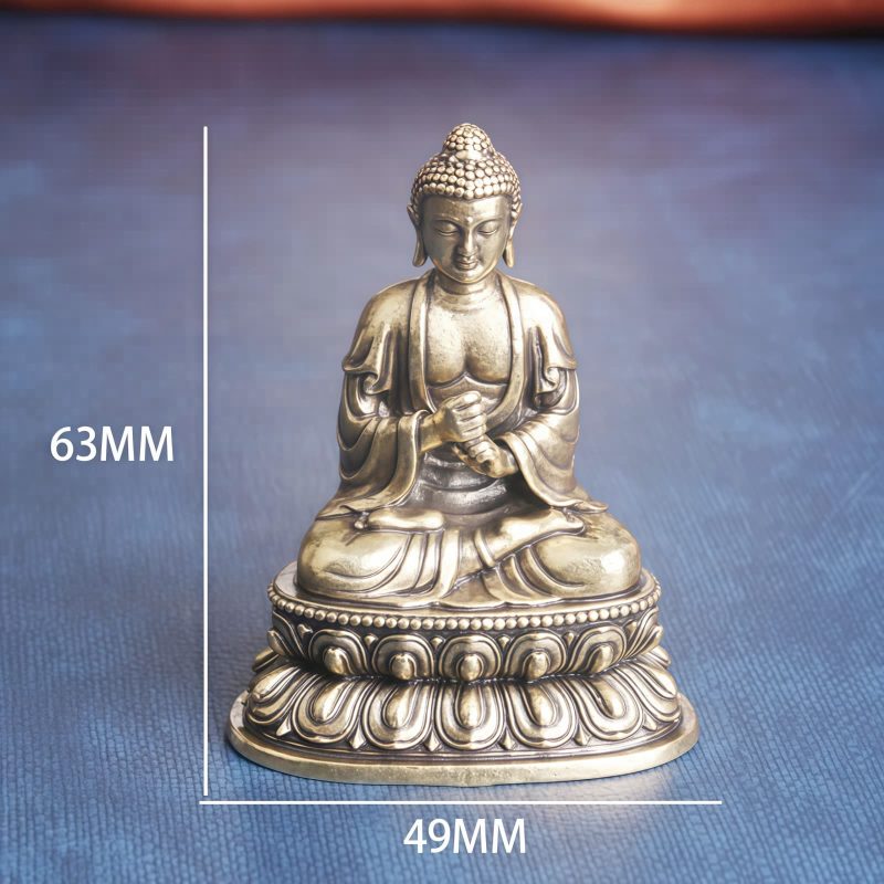 Estatua de Buda Tathagata de Cobre Tibetano Tibetan Copper Tathagata Buddha Statue