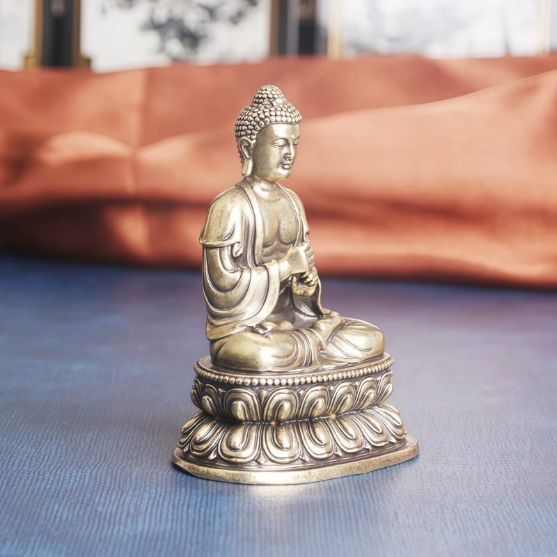 Estatua de Buda Tathagata de Cobre Tibetano Tibetan Copper Tathagata Buddha Statue
