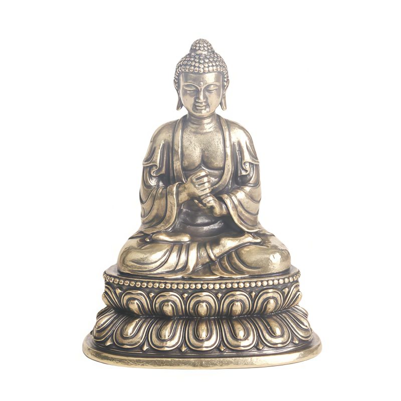 Estatua de Buda Tathagata de Cobre Tibetano Tibetan Copper Tathagata Buddha Statue