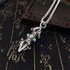 Collar con dije de Vajra Dorje de cobre tibetano para la prosperidad Tibetan Copper Vajra Dorje Wealth Necklace Pendant