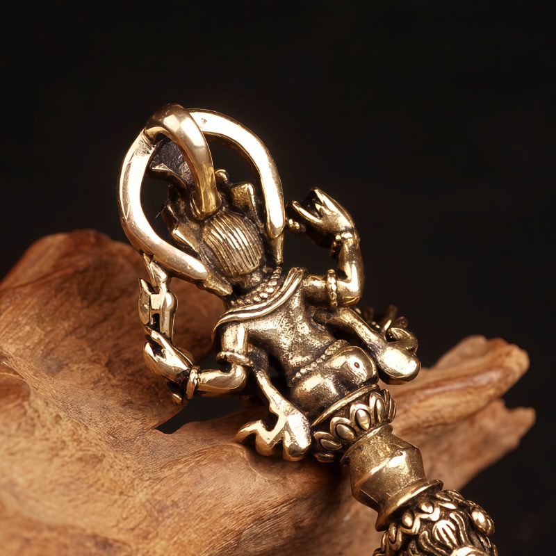 Collar con Elefante Dios de la Riqueza Ganesh Dorje Vajra Tibetano Tibetan Dorje Vajra Ganesh Elephant God of Wealth Necklace