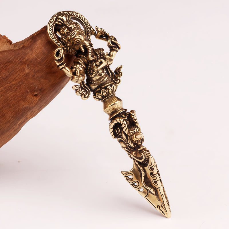 Collar con Elefante Dios de la Riqueza Ganesh Dorje Vajra Tibetano Tibetan Dorje Vajra Ganesh Elephant God of Wealth Necklace