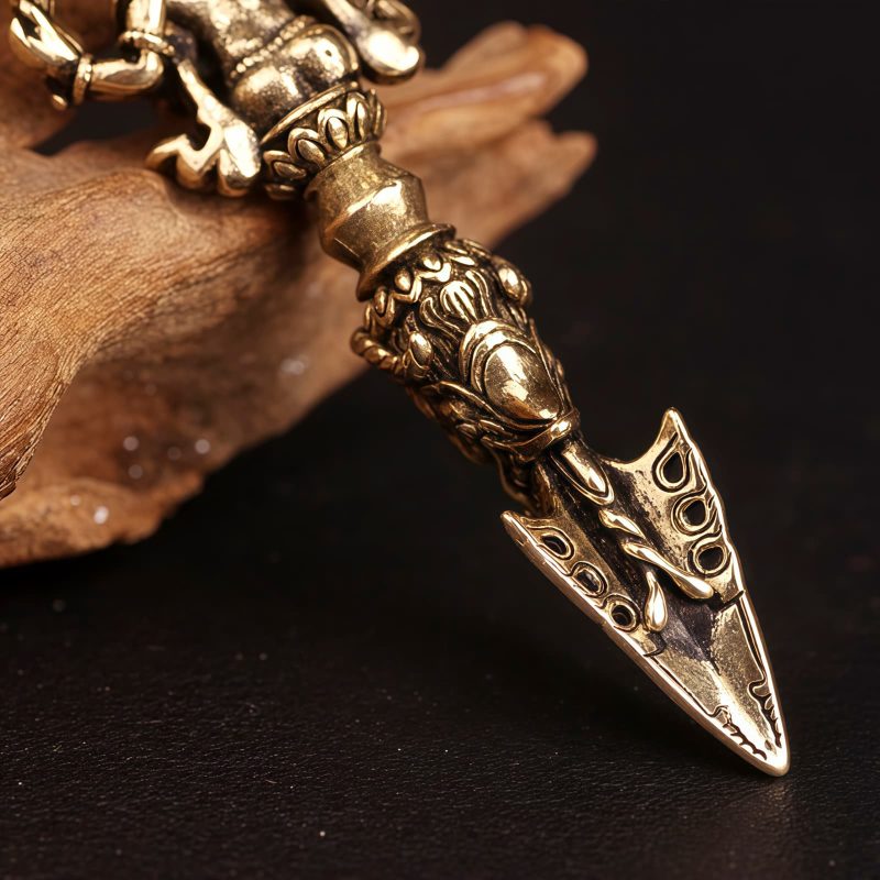 Collar con Elefante Dios de la Riqueza Ganesh Dorje Vajra Tibetano Tibetan Dorje Vajra Ganesh Elephant God of Wealth Necklace