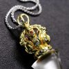 Collar con colgante de cristal Liuli de Loto Dorje Vajra Tibetano Tibetan Dorje Vajra Lotus Liuli Crystal Necklace Pendant