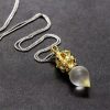 Collar con colgante de cristal Liuli de Loto Dorje Vajra Tibetano Tibetan Dorje Vajra Lotus Liuli Crystal Necklace Pendant