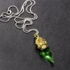 Collar con colgante de cristal Liuli de Loto Dorje Vajra Tibetano Tibetan Dorje Vajra Lotus Liuli Crystal Necklace Pendant