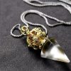 Collar con colgante de cristal Liuli de Loto Dorje Vajra Tibetano Tibetan Dorje Vajra Lotus Liuli Crystal Necklace Pendant