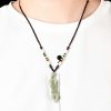 Collar con dije de Dorje Vajra de Jade Hetian Tibetano para el Éxito Tibetan Hetian Jade Dorje Vajra Success Necklace Pendant