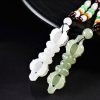 Collar con dije de Dorje Vajra de Jade Hetian Tibetano para el Éxito Tibetan Hetian Jade Dorje Vajra Success Necklace Pendant