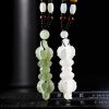 Collar con dije de Dorje Vajra de Jade Hetian Tibetano para el Éxito Tibetan Hetian Jade Dorje Vajra Success Necklace Pendant