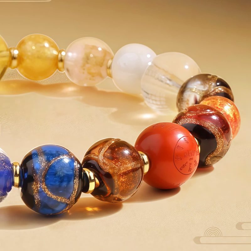 Mala Pergelangan Tangan Liuli Glass Om Mani Padme Hum Tibet Tibetan Liuli Glass Om Mani Padme Hum Wrist Mala