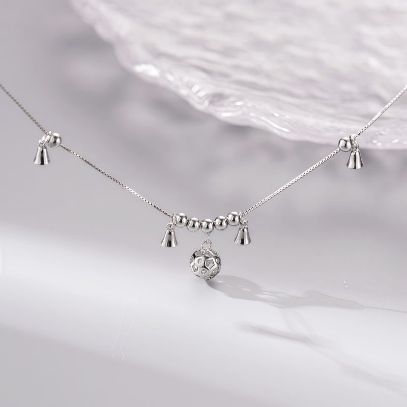 Tobillera de Protección con Campanas de Plata Esterlina Tibetana 925 Tibetan 925 Sterling Silver Bell Protection Anklet