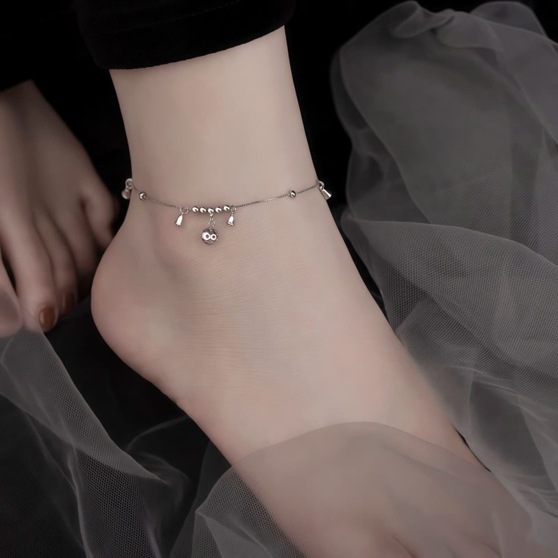 Tobillera de Protección con Campanas de Plata Esterlina Tibetana 925 Tibetan 925 Sterling Silver Bell Protection Anklet