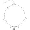Tobillera de Protección con Campanas de Plata Esterlina Tibetana 925 Tibetan 925 Sterling Silver Bell Protection Anklet
