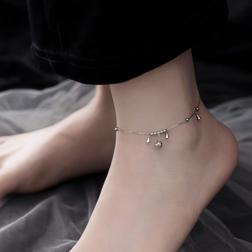 Tobillera de Protección con Campanas de Plata Esterlina Tibetana 925 Tobillera de Protección con Campanas de Plata Esterlina Tibetana 925