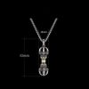 Collar con dije Dorje Vajra de plata tibetana para la prosperidad Tibetan Silver Dorje Vajra Wealth Pendant