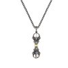Collar con dije Dorje Vajra de plata tibetana para la prosperidad Tibetan Silver Dorje Vajra Wealth Pendant