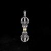 Collar con dije Dorje Vajra de plata tibetana para la prosperidad Tibetan Silver Dorje Vajra Wealth Pendant