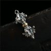 قلادة فضة تبتية عيار 925 أوم ماني بادمي هوم تعزز القوة الروحية Tibetan 925 Silver Om Mani Padme Hum Strength Pendant
