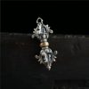 قلادة فضة تبتية عيار 925 أوم ماني بادمي هوم تعزز القوة الروحية Tibetan 925 Silver Om Mani Padme Hum Strength Pendant
