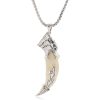 Collar con dije de diente de lobo de acero de titanio Titanium Steel Wolf Tooth Pendant Necklace