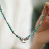 Tobillera de Plata 925 con Cerradura China y Turquesa Turquoise 925 Silver Chinese Lock Strength Anklet