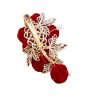 Clip de Cabello Vintage de Camelia Roja Vintage Red Camellia Hair Clip