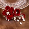 Clip de Cabello Vintage de Camelia Roja Vintage Red Camellia Hair Clip