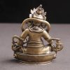Patung Bodhisattva Jambhala Kuning dari Tembaga Yellow Copper Jambhala Bodhisattva Figurine Decoration