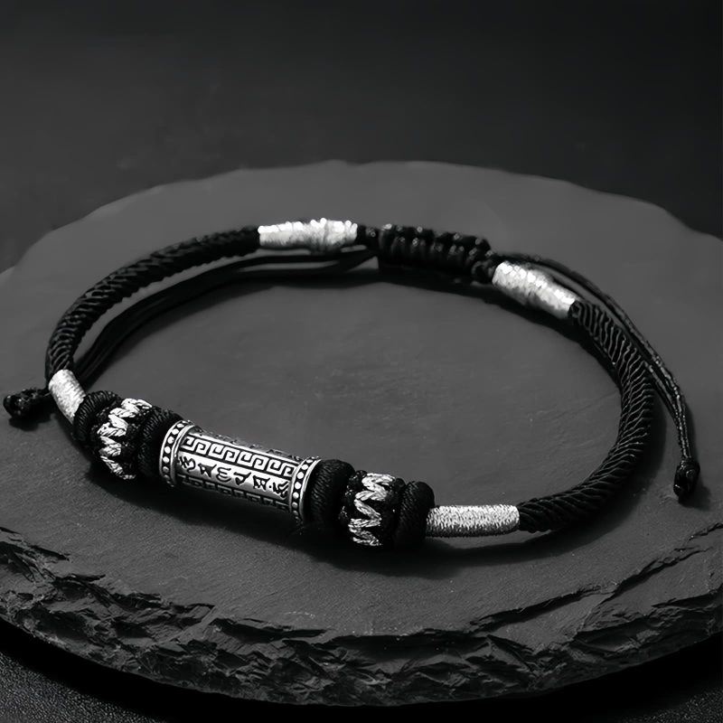 سوار فضة 925 أوم ماني بادمي هوم 925 Silver Om Mani Padme Hum Bracelet