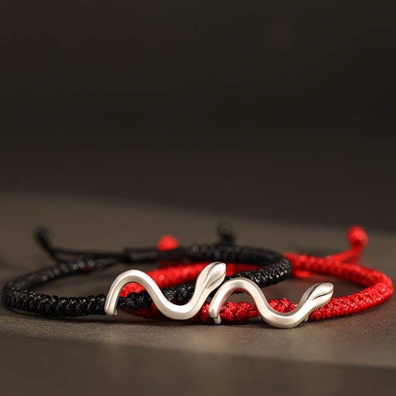 Gelang Kekuatan Tahun Ular Perak 999 999 Silver Snake Year Strength Protection Bracelet