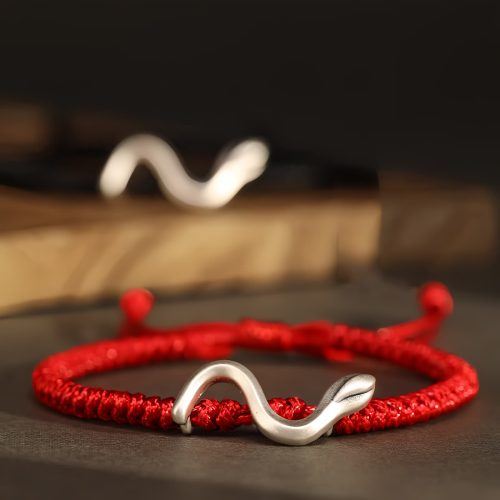Pulsera de Protección de Fuerza del Año de la Serpiente de Plata 999 Pulsera de Protección de Fuerza del Año de la Serpiente de Plata 999