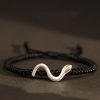 Gelang Kekuatan Tahun Ular Perak 999 999 Silver Snake Year Strength Protection Bracelet