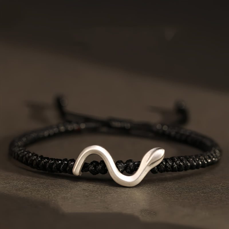Gelang Kekuatan Tahun Ular Perak 999 999 Silver Snake Year Strength Protection Bracelet
