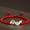 Gelang Kekuatan Tahun Ular Perak 999 999 Silver Snake Year Strength Protection Bracelet