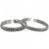 999 Perak Sterling Om Mani Padme Hum Lotus Meditasi Gelang 999 Sterling Silver Om Mani Padme Hum Lotus Meditation Bracelet